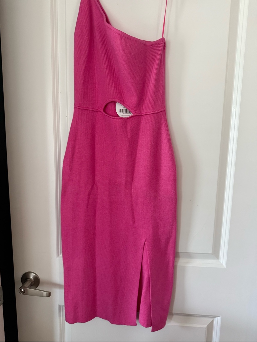 Pink one shoulder dress